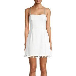 French Connectionv Whisper Pom-Pom Mini Dress